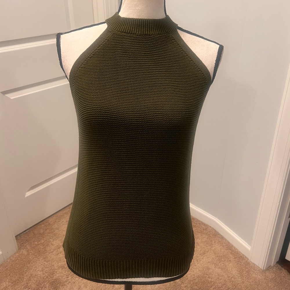 Banana Republic Olive Knit sweater Tank XS NWOT